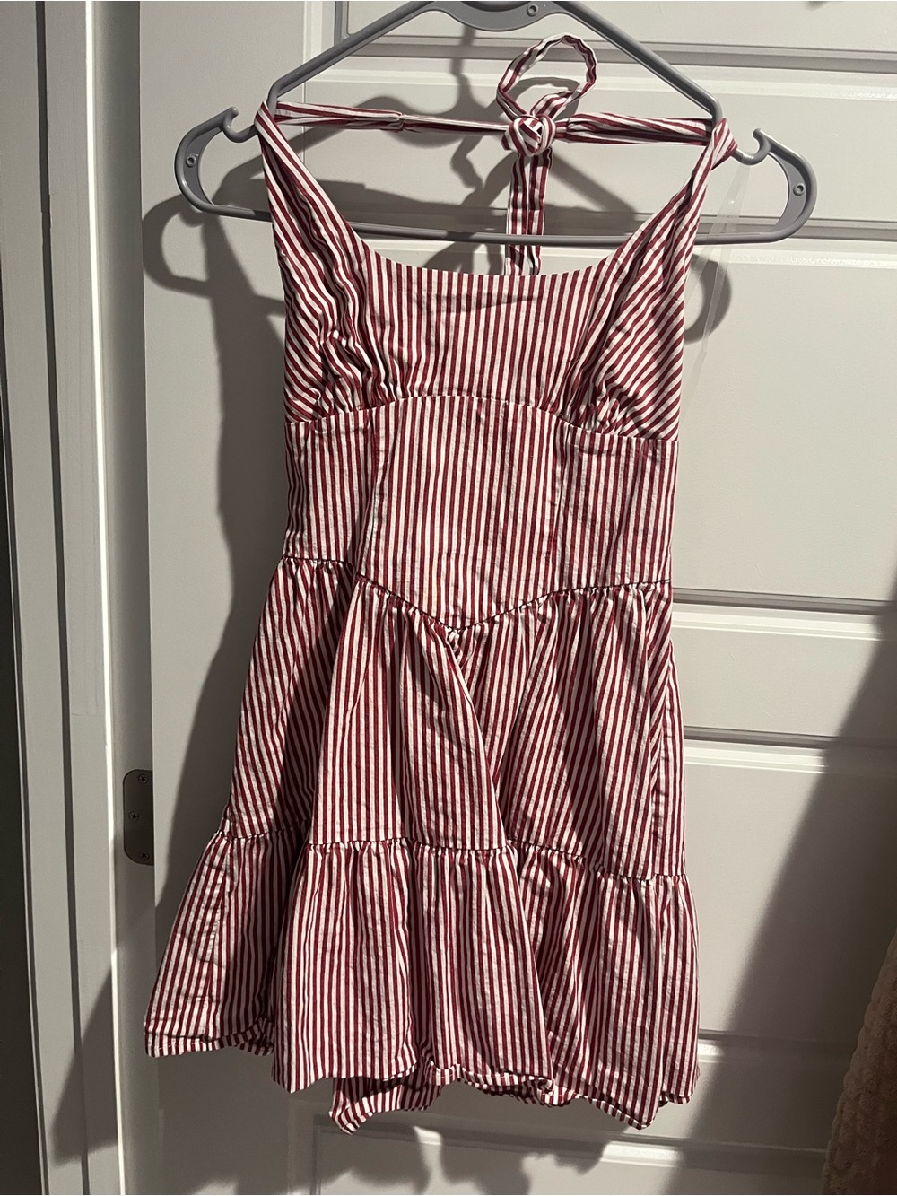 wild fable Red and White Striped Midi Sundress